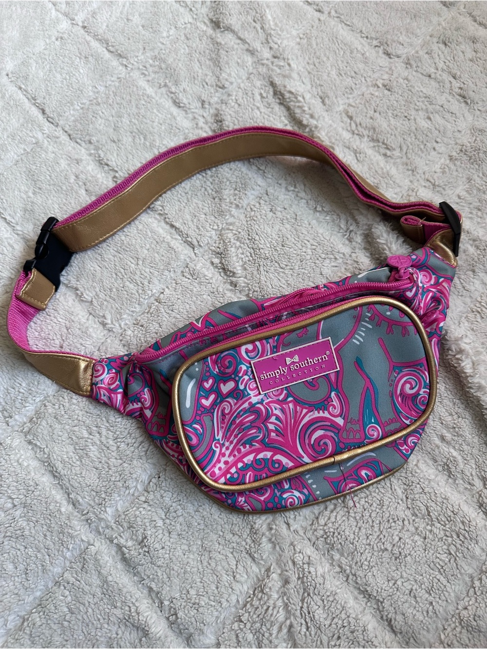 Simply Southern | Pink and Gold Ringling Collection Fanny Pack